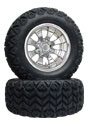 12 inch off road golf cart chrome spider wheel