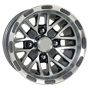 10 inch golf cart gunmetal spider wheel